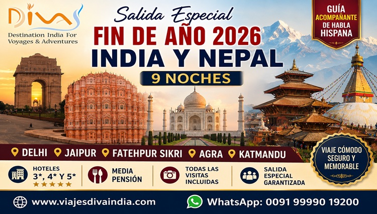 India y Nepal Viaje cultural Fin de Año 2026