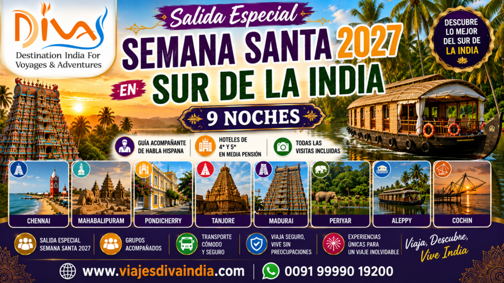 Sur de India Kerala y Tamil Nadu semana Santa 2027